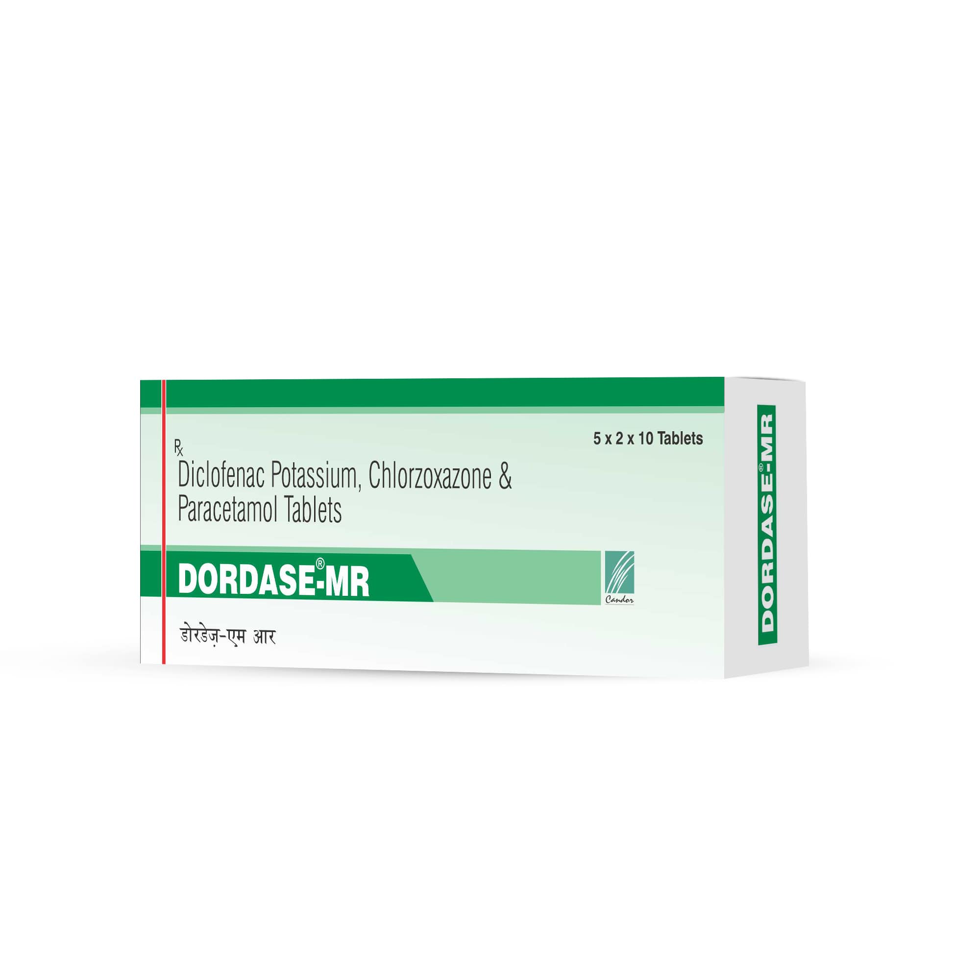 Diclofenac Potassium, Chlorzoxazone & Paracetamol Tablets