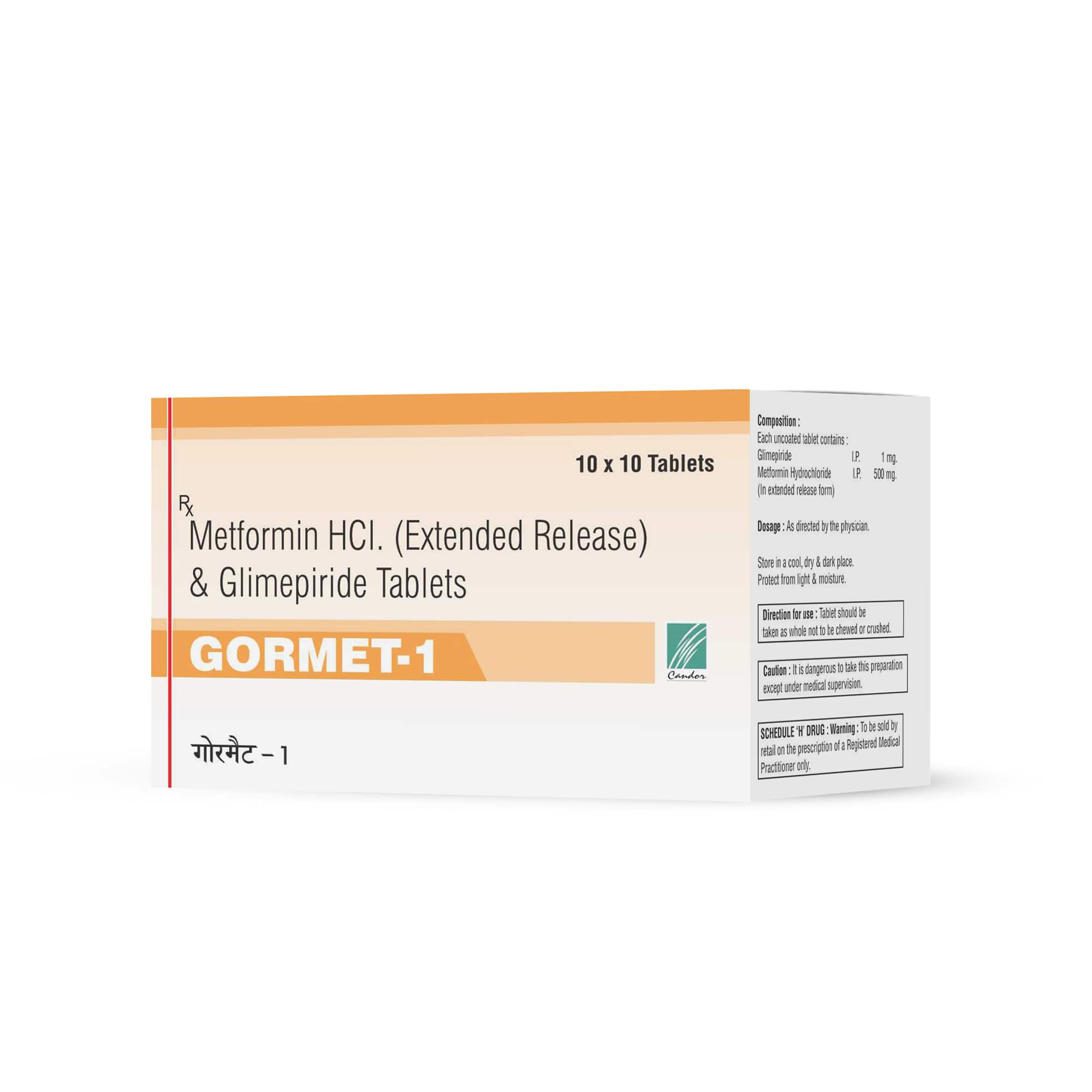 Metformin HCI. (Extended Release) & Glimepiride Tablets