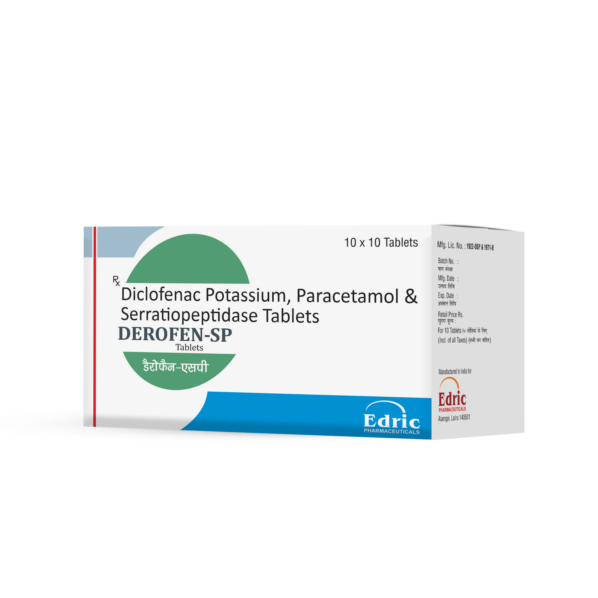 Diclofenac Potassium, Paracetamol & Serratiopeptidase Tablets